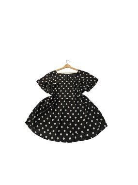 Torrid Polka Dot Blouse Black White Short Sleeve Flowy Top Plus Size 2